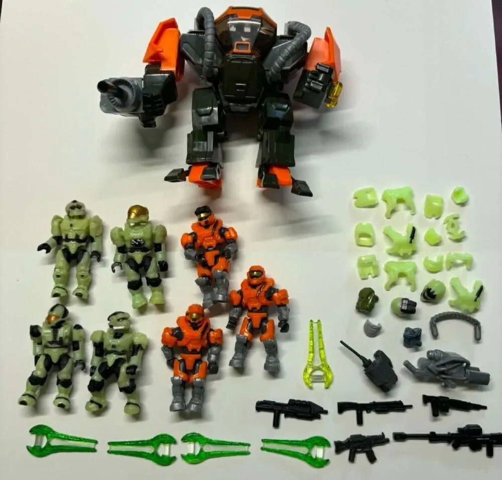 Halo Mega Bloks Construx Outpost Patrol 97515 Cyclops Spartan Figures Extras
